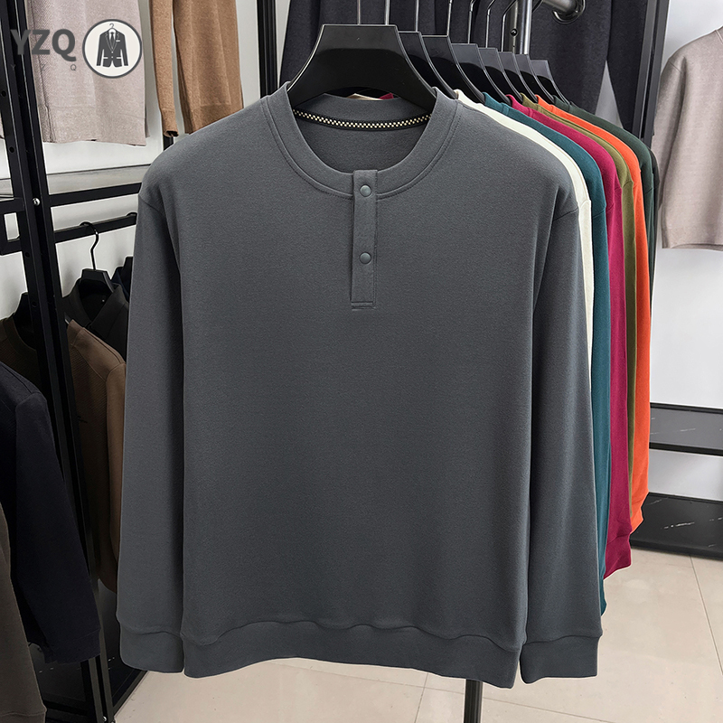 暖かい起毛ニットのヘンリーネック長袖トップス（男性用）、クル - Embellish Knit のレビューと価格
