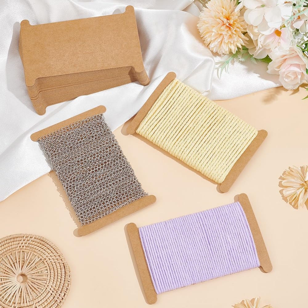 50 個リボン収納オーガナイザー段ボールリボンスプール刺繍フ - Organza Ribbon Spool のレビューと価格